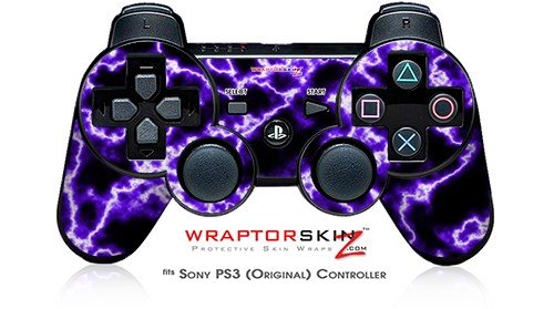 Sony PS3 Controller Decal Style Skin - Electrify Purple