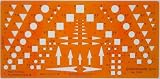 Metric Surveyor Circles Square Triangle Arrows Drawing Drafting Template Stencil