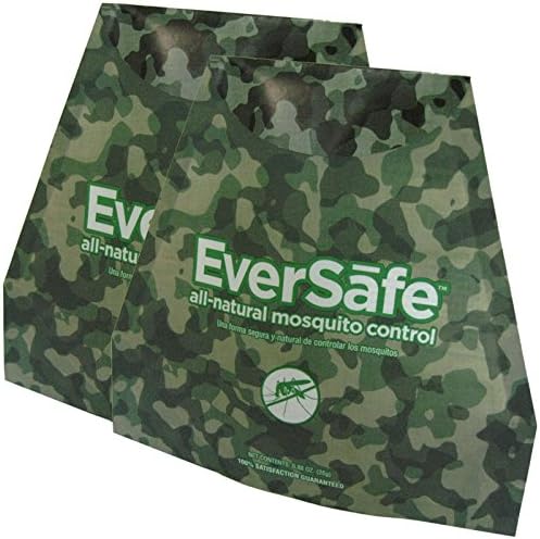 2 pack EverSafe All-Natural Mosquito Control - Camouflage Eco Bag. 100% natural green way to be mosquito-free fast. Revolutionary DEET FREE Mosquito Control! Made is USA! Safe for the Earth, People and Pets.
