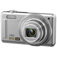 Olympus VR-325 Digitalkamera (14 Megapixel, 12-fach opt. Zoom, 7,6 cm (3 Zoll) Display, bildstabilisiert) inkl. Tasche und 4GB SD-Speicherkarte silber