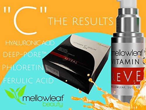 Day 1 FRESH Vitamin C Serum Infuse reVEAL - Vitamin C Up To 20% Exfoliation, Reducing Wrinkles, Crows Feet, Restores Collagen, Skin Tone Evening, Age Spots. Hyaluronic Acid, Ferulic Acid, Phloretin.