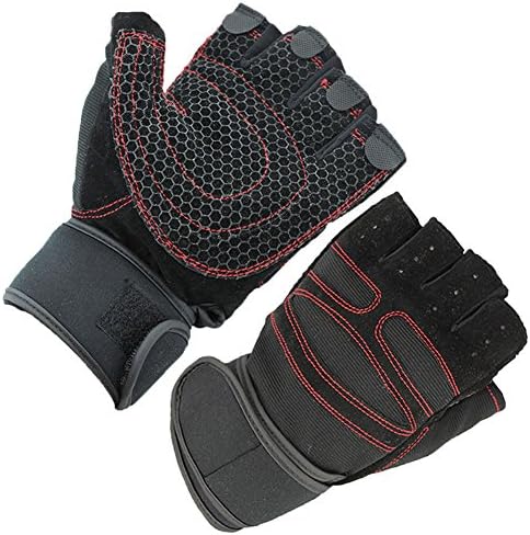 MolGym Fingeless Non-slip WOD Gloves for Weight Lifting Crossfit Training Fitness Gym Workout Sports