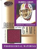 Darrell Green 2001 Leaf Certified Materials Fabric of the Game Jersey Card #118 Washington Redskins