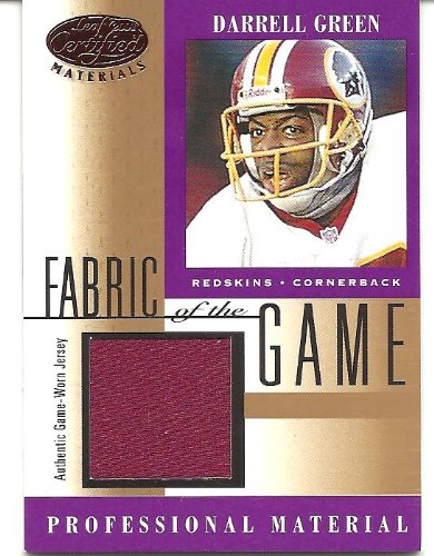 Darrell Green 2001 Leaf Certified Materials Fabric of the Game Jersey Card #118 Washington Redskins