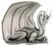 Wise Gray Dragon Figurine - Cold Cast Resin - 6.75'' Height