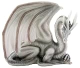Wise Old White Dragon Collectible Serpent Drake Figurine Statue Model