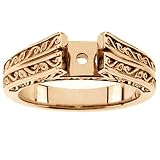 14K Rose Gold Diamond Engagement Ring Mounting - CENTER STONE NOT INCLUDED