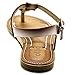 Ollio Women's Shoe T-Strap Burnish Fade Vintage Zori Flat Sandal