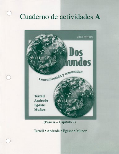Workbook/Lab Manual Part A to accompany Dos mundos