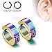 U2U® Pair of 316L Surgical Stainless Steel Non-Piercing Clip On Round Earrings (Colors Optional)