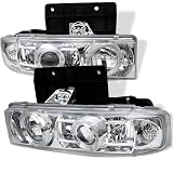 Chevy Astro 95 96 97 98 99 00 01 02 03 04 Halo Projector Headlights - Chrome (Pair)