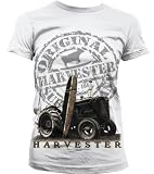 Tractor and Surfboard Juniors Surfing T-shirt, Original Harvester Surf Company Design Juniors Shirt