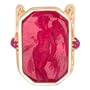 Tagliamonte - 14k Yellow Gold Ruby Red Venetian Cameo and Ruby Ring, Size 6