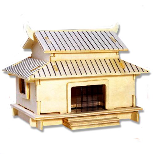 3-D Wooden Puzzle - Small Wakoutaku Building -Affordable Gift for your Little One! Item #DCHI-WPZ-PH003
