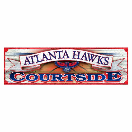 NBA Atlanta Hawks 9-by-30 Wood Sign