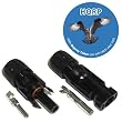 HQRP Pair MC4 Solar Panel Connector male & female (M&F) for PV / Photovoltaic System plus HQRP Coaster