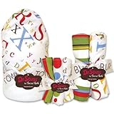 Trend Lab Hooded Towel, Wash Cloth & Burp Cloth Set - Dr. Seuss ABC