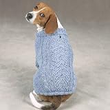 Zack & Zoey Acrylic Dublin Knit Dog Sweater, Small, Blue