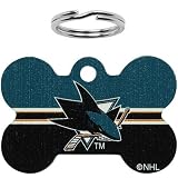 NHL San Jose Sharks Bone Engravable Pet ID Tag