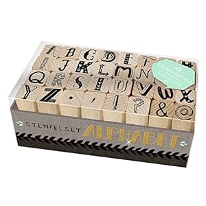 Holzstempel-Set - Alphabet