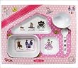 Dinner Set Baby Cie Princess Pink Polka Dot Melamine Melamine Dinnerware