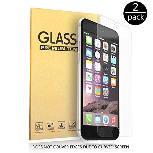 iPhone 6/S Plus Screen Protector Maxtronic® Tempered Glass 0.2mm Ballistic Glass Screen Protector Work with iPhone 6/S Plus and Protective Case 2 Packs