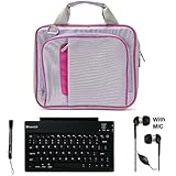Pink Travel Smart Carrying Case with Optional Adjustable Shoulder Strap For Samsung Galaxy Tab 10.1 inch Android Honeycomb Tablet (Compatible With All Version) + Includes a eBigValue (TM) Determination Hand Strap + Includes a Wireless Slim Travel Bluetooth Keyboard with Mini USB Cable + Includes a Crystal Clear HD Noise Filter Handsfree with Mic and Mute Button Pink Travel Smart Carrying Case with Optional Adjustable Shoulder Strap For Samsung Galaxy Tab 10.1 inch Android Honeycomb Tablet (Compatible With All Version) + Includes a eBigValue (TM) Determination Hand Strap + Includes a Wireless Slim Travel Bluetooth Keyboard with Mini USB Cable + Includes a Crystal Clear HD Noise Filter Handsfree with Mic and Mute Button