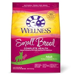 Wellness Complete Health Natural Dry Dog Food, Small Breed Turkey and Oatmeal Recipe, 12-Pound Bag