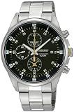 Seiko Men's SNDC89 Stainless Steel Analog with Black Dial Watch