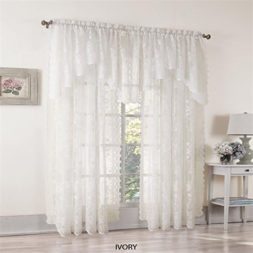 Alison Lace Panel 58"W X 63"L, Ivory