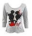 Disney Juniors Mickey and Minnie Cuddle Grey Knit Jersey Sizes (S-XL)