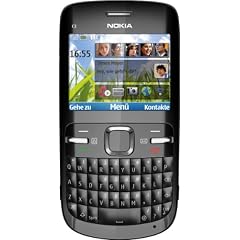 Nokia C3-00 Smartphone (6.1 cm (2.4 Zoll) Display, Bluetooth, 2 Megapixel Kamera) black
