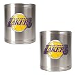 Los Angeles Lakers NBA 2pc Stainless Steel Can Holder Set - Primary Logo by Great American Products