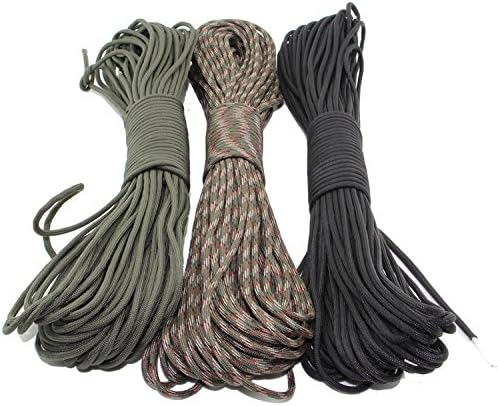 GRHOSE 7 Core Strand 100FT,550 Paracord Kit For Parachute Cord Bracelet Survival Kits Outdoor Climbing Camping Umbrella Rope Green