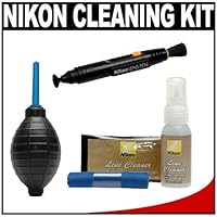 Nikon Cleaning Combo Kit: Nikon 3-Piece Lens Cleaning Kit + Nikon Lens Pen Cleaning System + Hurricane Air Blower for D7000, D300, D90, D60, D5000, D40, D3, D3x, D300s, D3000 and D3100 Digital SLR Cameras, Lenses, Binoculars and Scopes
