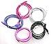 Josi Minea Fabric Braided Nylon Ruggedized USB Rainbow Cables for Samsung Galaxy S4/S3/S2, Galaxy Note/ Note 2, Galaxy Tab, Google Nexus 7/ 10, Nokia Lumia, Android, Windows Phone - 10ft (5 Pack)