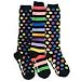 Girl's Three Piece Stars, Stripes, and Circles Missmatched Knee High Socks by LittleMissMatched