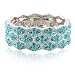 Aqua Turtle Shell Crystal Stretch Bracelet Fashion Jewelry