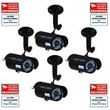 VideoSecu IR804D4 Surveillance Camera 4 Lots Day Night Color IR LEDs Surveillance CCTV DVR Home Security Camera with Free Surveillance Warning DeCals