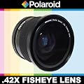 Polaroid Studio Series .42x High Definition Fisheye Lens With Macro Attachment, Includes Lens Pouch and Cap Covers For The Olympus PEN E-P2, PEN E-PL1, E-PL2 Digital SLR Cameras Which Has The ( 17mm, 45mm) Micro Olympus Lenses