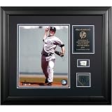 Mike Mussina New York Yankees Framed 8x10 Photograph with Game-Used Baseball Piece & Medallion