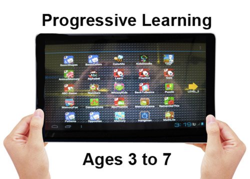 'KID GAMER' - NOW WITH MORE STORIES, GAMES AND A CARRYING CASE AND STAND !! *10" Touchscreen Educational Tablet for Pre-Schoolers and Beyond - Ages 3 to 10 Years. *Pre-Loaded with Hand-Picked Educational Games and Books for Cognitive Development. *ALL PRE-INSTALLED PROGRAMS RUN WITHOUT THE INTERNET! *Not a Toy! *A Full-Functioned Tablet PC Setup for Safe Education of Your Children. *INCLUDES $50 WORTH OF PREPAID FULL VERSION APPS! *Learning Has Never Been This Fun! *Parental Control Locks Out Internet, Apps and Settings. *On-Board User Guide. *THE ONLY 10