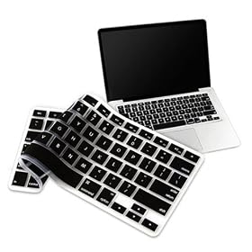 GTMax Aluminum Unibody Apple MacBook / Pro / Air Silicone Keyboard Skin Cover - Black
