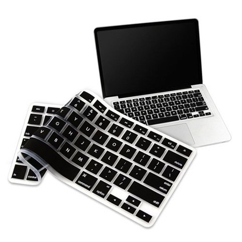 GTMax Aluminum Unibody Apple MacBook / Pro / Air Silicone Keyboard Skin Cover - Black