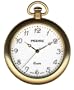Pedre Gold Tone Pocket Watch with 14" Chain and Engravable Wooden Display Stand, 8710GX