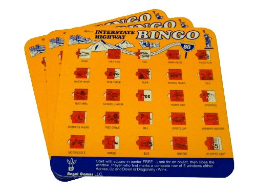 Travel Auto Roadtrip Bingo Vacation Game Family I SPY Set of 3 (Colors may vary) On Sale