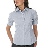 Merona® Puff-Sleeve Shirt - Blue Stripe