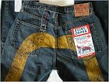 Evisu - NEW $475 EVISU Genes Yellow Painted Daicock Jeans Sz 38