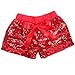 Cilucu Baby Girls Shorts Toddler Sequin Shorts Sparkles on Both Sides Red 5T
