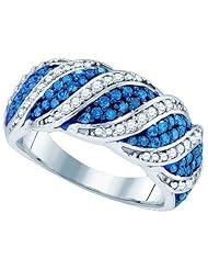 0.76CTW BLUE DIAMOND FASHION RING